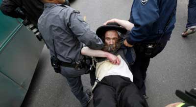 ultra-Orthodox protester