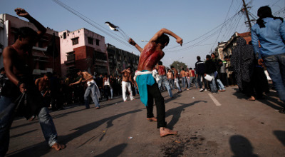 Muslims Flog Themselves in Religious Ceremony