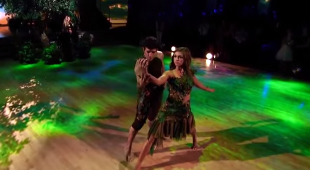 Sadie Robertson and Mark Ballas dance a contemporary number for ABC's