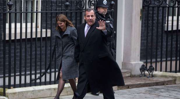 New Jersey Governor Chris Christie and his wife Mary Pat Christie.