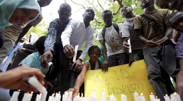 Garissa University students mourn friends slaughtered in the Al-Shabaab terrorist attack.