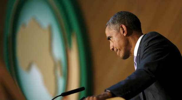 President Obama told African leaders he believes he would win a third term.