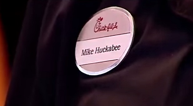 Watch: Mike Huckabee Works the Drive-Thru at Chick-fil-A