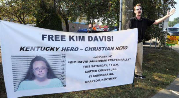 Christians have called for Kim Davis' release.