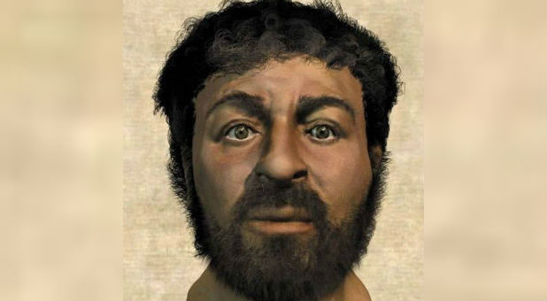 The reconstructed version of Jesus' face.