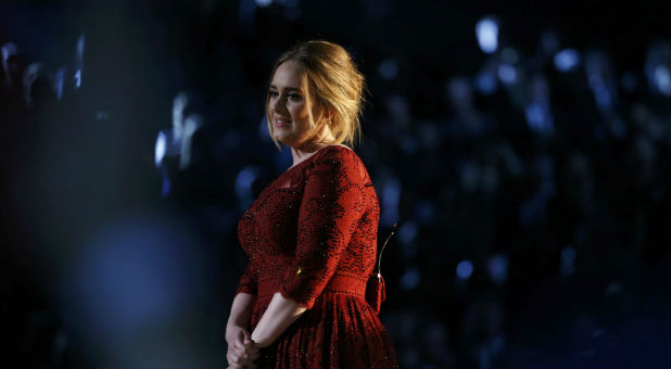 Adele performed at last night's Grammy Awards.