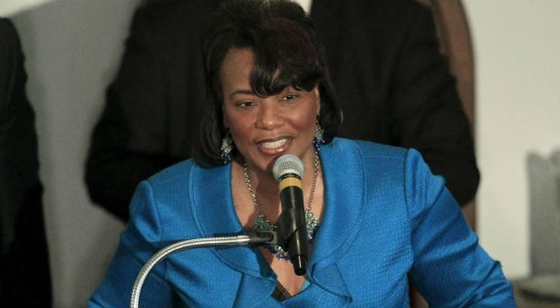 The estate is controlled by King's three surviving children, Bernice (pictured) and her two brothers, Dexter and Martin Luther King III.