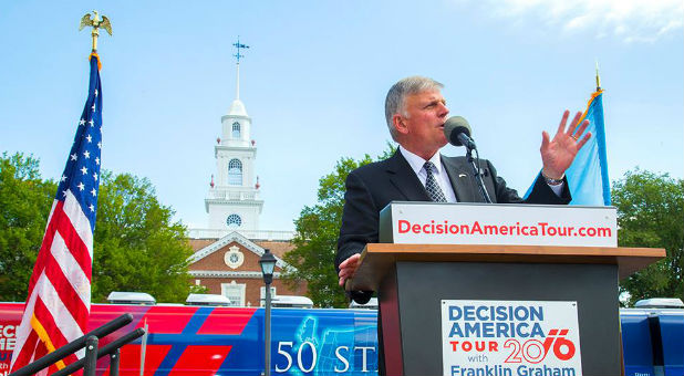 Franklin Graham called out Hillary Clinton for labeling half of Donald Trump's supporters