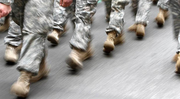 U.S. Army Soldiers Marching