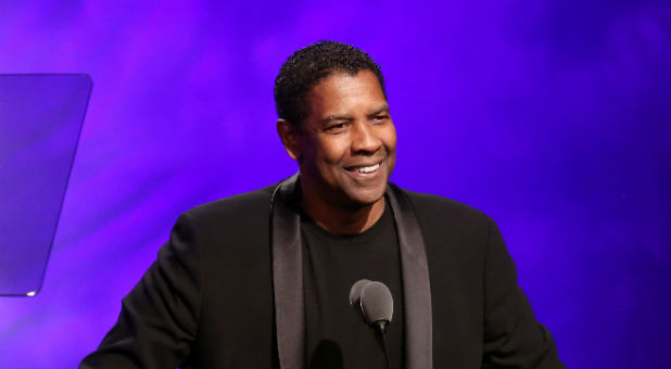 Actor Denzel Washington speaks at the Carousel of Hope Ball in Beverly Hills, California
