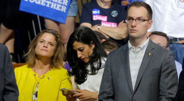 Robby Mook, Huma Abedin, and Jennifer Palmieri