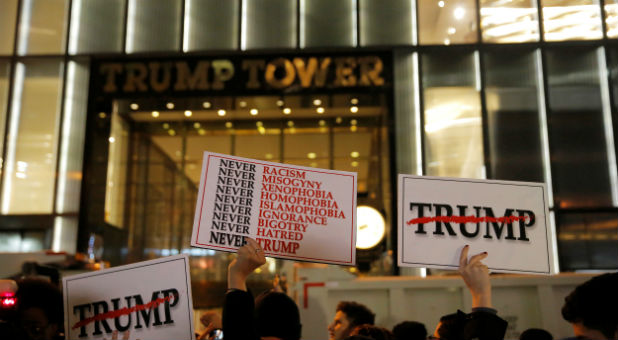 Donald Trump's election victory draws protests in cities across the U.S.