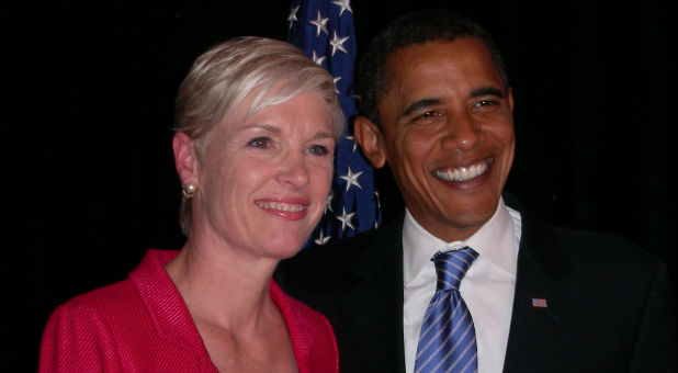 Planned Parenthood CEO Cecile Richards with President Barack Obama.