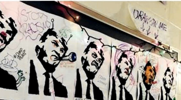 ‘Horribly Disrespectful’ School Art Show Desecrates Trump’s Image