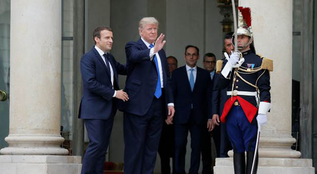 President Donald Trump and French President Emanuel Macron