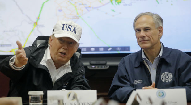 President Donald Trump and Texas Gov. Greg Abbott discuss the Harvey response.
