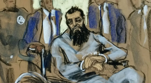 Sayfullo Saipov, the suspect in the New York City truck attack, is seen in this courtroom sketch.