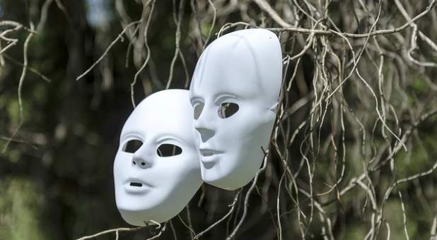 2017 blogs A Voice Calling Out masks on a tree