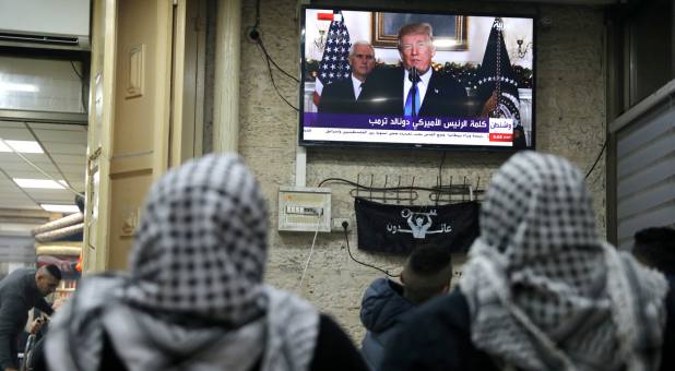 2017 life Reuters palestinians watch trump