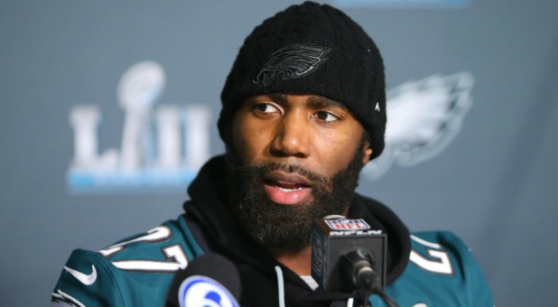 Philadelphia Eagles strong safety Malcolm Jenkins during a press conference.