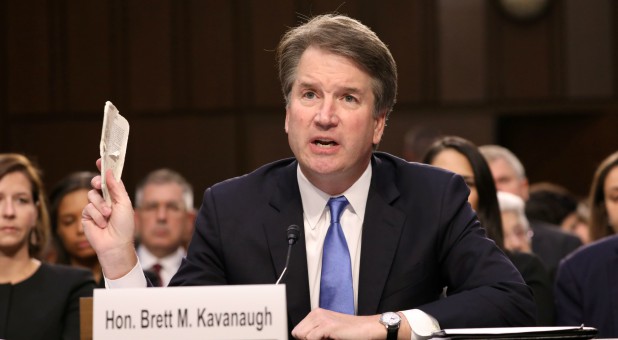 U.S. Supreme Court nominee Judge Brett Kavanaugh testifies during his Senate Judiciary Committee confirmation hearing.