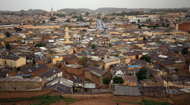 A general view shows the skyline of Asmara, Eritrea.