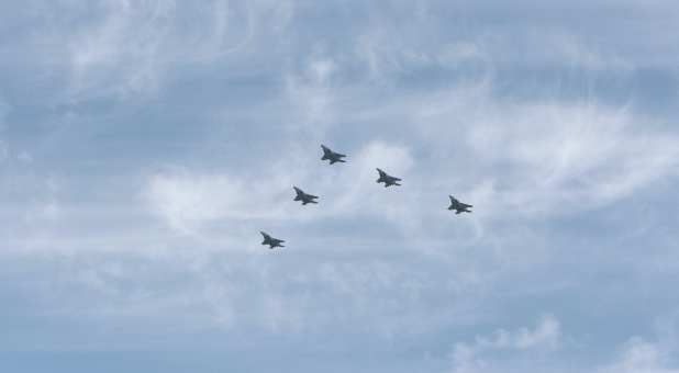 Israeli and German Jets Fly Together Over Dachau: ‘Never Again’