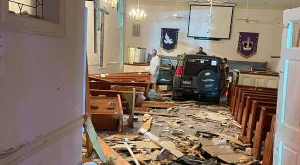 Church Points to ‘Miracle’ Protection After Car Crashes Into Sanctuary, Stops at Pulpit