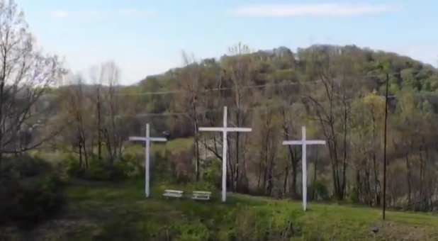 Crosses on Lynn Mountain, Tennessee