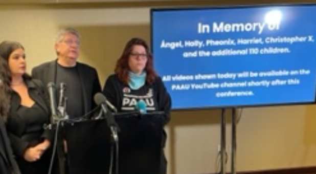 (L-R) Terissa Bukovinac, Randall Terry and Lauren Handy at a PAAU press conference in Washington, D.C.