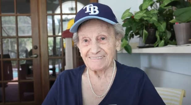 Century-Old Holocaust Survivor Shows off Pitching Arm at Rays Game