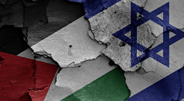 The war between Israelis and Palestinians