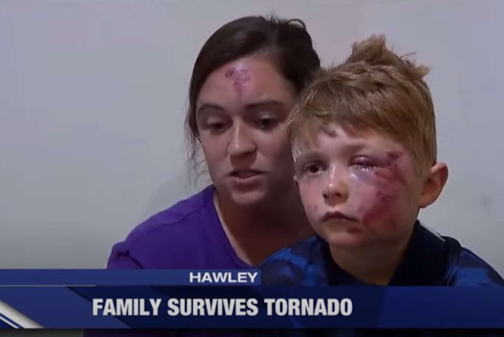 Boy survives tornado