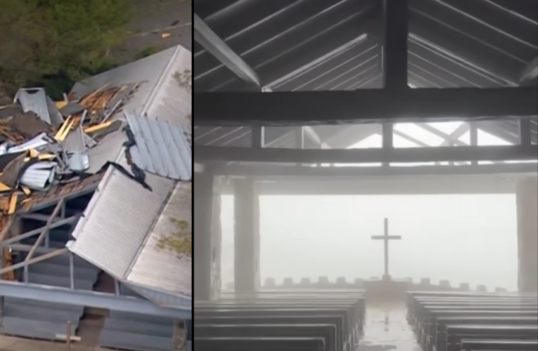 The Old Wooden Cross Still Stands Amid Helene’s Devastation