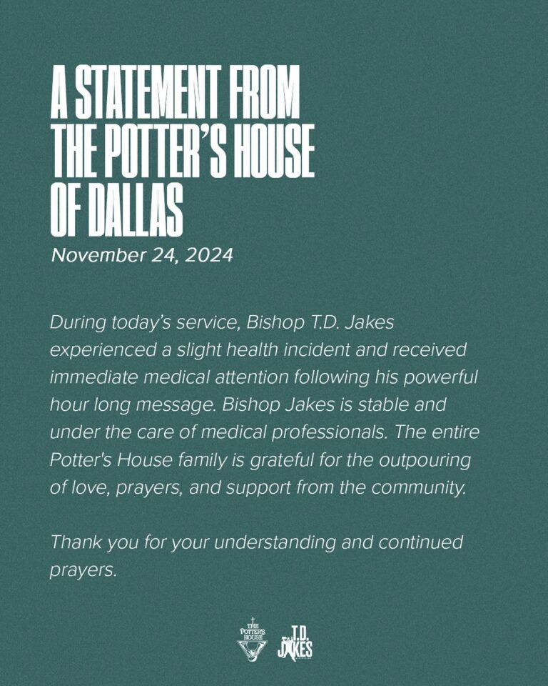 Potters House statement