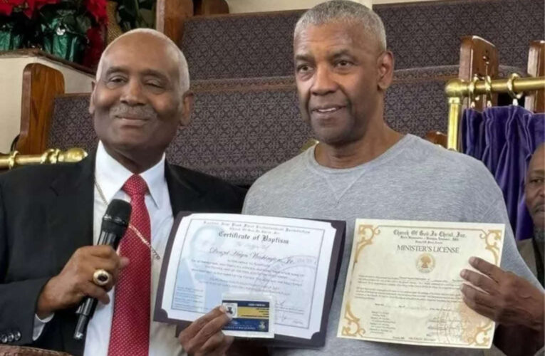 Actor Denzel Washington Gets Baptized, Re-dedicating Life to Jesus