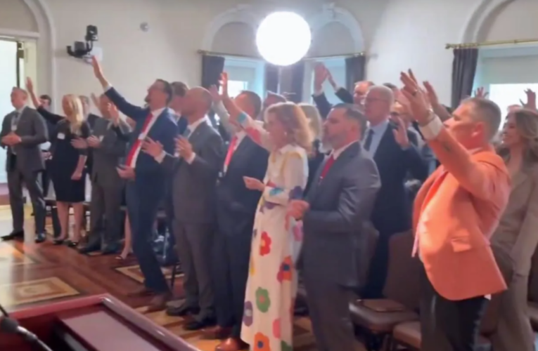 White House Turns Into ‘a House of Prayer’ as Faith Leaders Mark First 100 Days with Worship Event